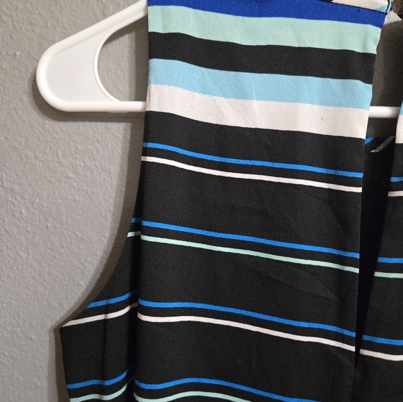 Tommy Hilfiger Blue Striped Trapeze Dress Size 8 - Picture 9 of 16